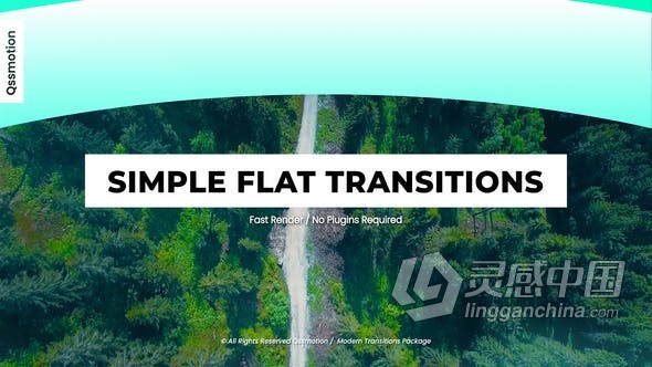 制作形状动画幻灯片视频转场效果 AE模板 AE工程文件 Simple Flat Transitions For After Effects  灵感中国网 www.lingganchina.com