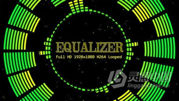 背景视频素材Audio音频均衡器图形动画效果 Audio Equalizer Vj Loop Pack  灵感中国网 www.lingganchina.com