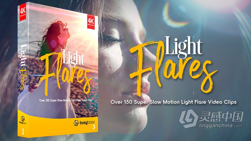 150组闪烁光耀斑光芒光耀4K视频素材合集 150+ Slow Motion Light Flare Clips  灵感中国网 www.lingganchina.com