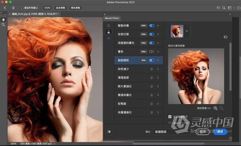 Adobe Photoshop 2021 v22.3 mac 中文注册版+神经网络滤镜  灵感中国网 www.lingganchina.com