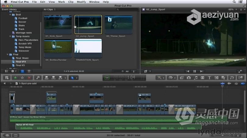 FCPX商业广告宣传片剪辑教程Final Cut Pro X中文字幕  灵感中国网 www.lingganchina.com