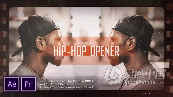 街头体育运动时尚动感宣传片图文动画视频AE模板PR模板工程文件 Hip Hop Urban Opener  灵感中国网 www.lingganchina.com