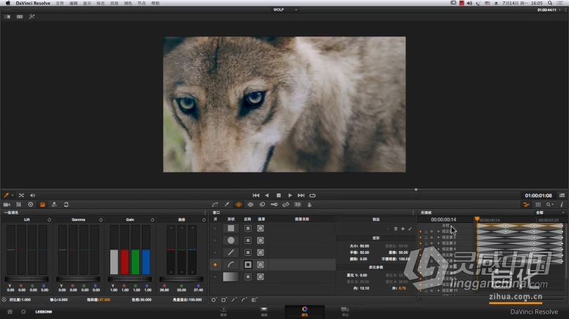 达芬奇教程 Davinci Resolve达芬奇微电影调色实战案例操作中文教程  灵感中国网 www.lingganchina.com