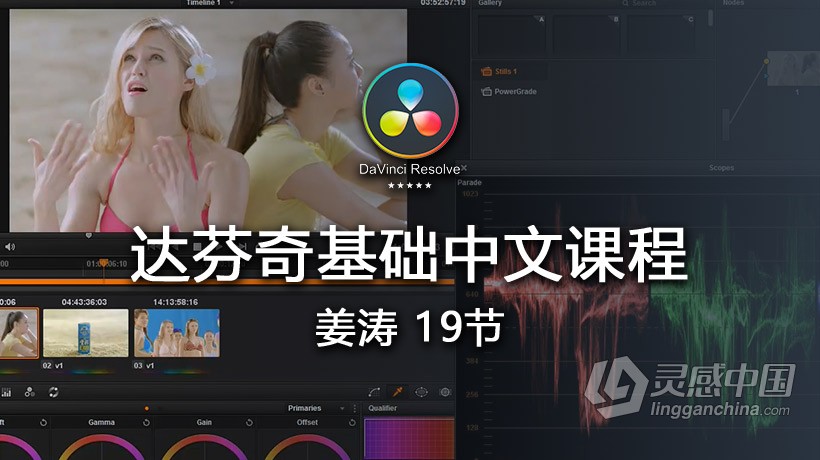 达芬奇教程 姜涛Davinci Resolve达芬奇基础中文视频教程  灵感中国网 www.lingganchina.com