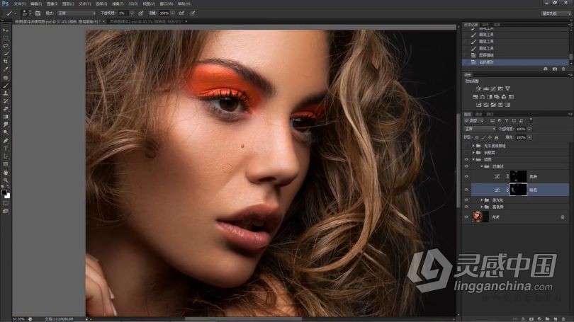 高端商业级PS摄影人像后期修图中文教程 调色+修图课程  灵感中国网 www.lingganchina.com