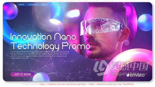 创新纳米技术推广未来新型科技设计公司宣传片 AE模板 AE工程文件 Innovation Nano Technology Promo  灵感中国网 www.lingganchina.com