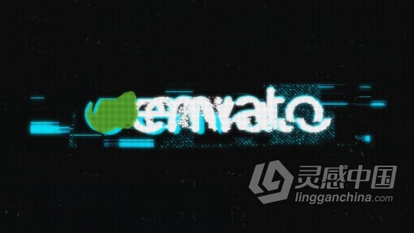 4K分辨率数字失真故障LOGO动画视频片头 AE模板 AE工程文件 Digital Distortion Glitch Logo  灵感中国网 www.lingganchina.com