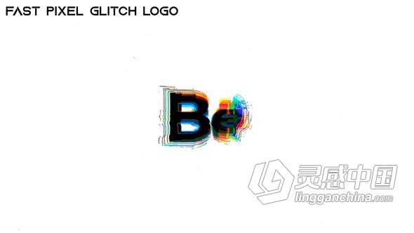 像素故障RGB变形拉伸LOGO动画 AE模板 AE工程文件 Fast Pixel Glitch Logo  灵感中国网 www.lingganchina.com