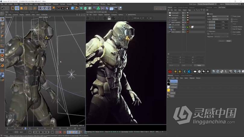 C4D教程 C4D与Octane灯光渲染技术大师级训练视频教程  灵感中国网 www.lingganchina.com