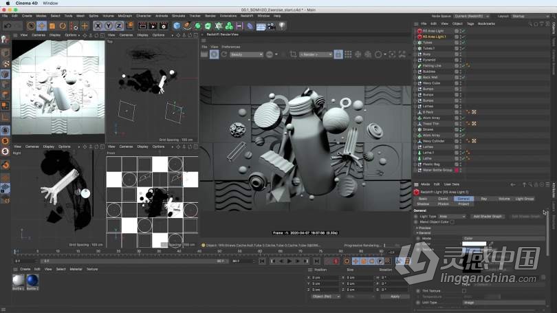 C4D教程 Cinema 4D 3D概念动画艺术养成培训视频教程第一季  灵感中国网 www.lingganchina.com