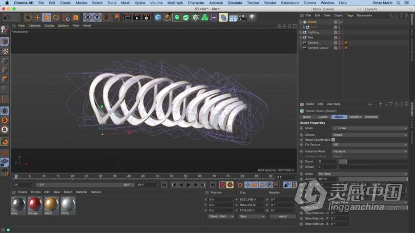 C4D教程 C4D与PS抽象几何NFT加密艺术创作训练视频教程  灵感中国网 www.lingganchina.com