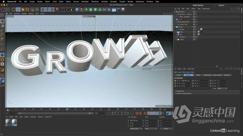 C4D教程 Cinema 4D文字文本排版设计动画技术视频教程  灵感中国网 www.lingganchina.com