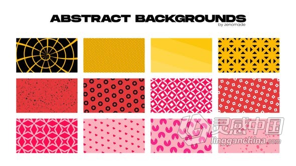 14种设计动态图形动画设计抽象背景视频效果 AE模板 AE工程文件 Abstract Backgrounds Pack  灵感中国网 www.lingganchina.com