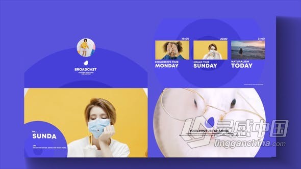 AE模板 电视节目或视频网站制作包装设计视频动画元素 AE工程 AE文件  灵感中国网 www.lingganchina.com