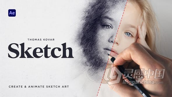 AE脚本模板 Sketch Pro v1.0 AE脚本模板创建素描草图动画效果视频AE脚本  灵感中国网 www.lingganchina.com