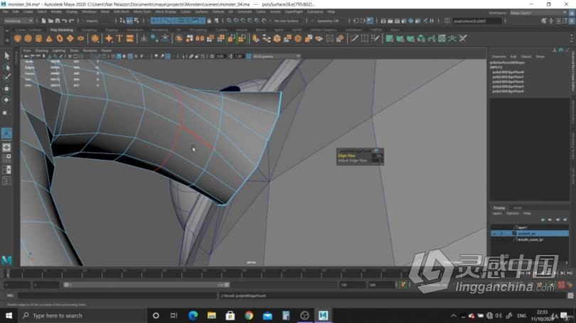 Maya教程 Maya创建卡通风格怪物角色完整制作工作流视频教程  灵感中国网 www.lingganchina.com