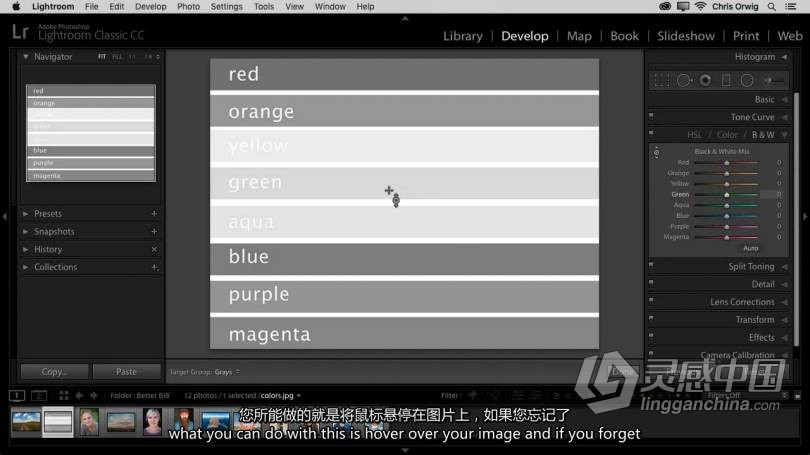 摄影师(Chris Orwig)黑白摄影Lightroom后期大师班-中英字幕  灵感中国网 www.lingganchina.com