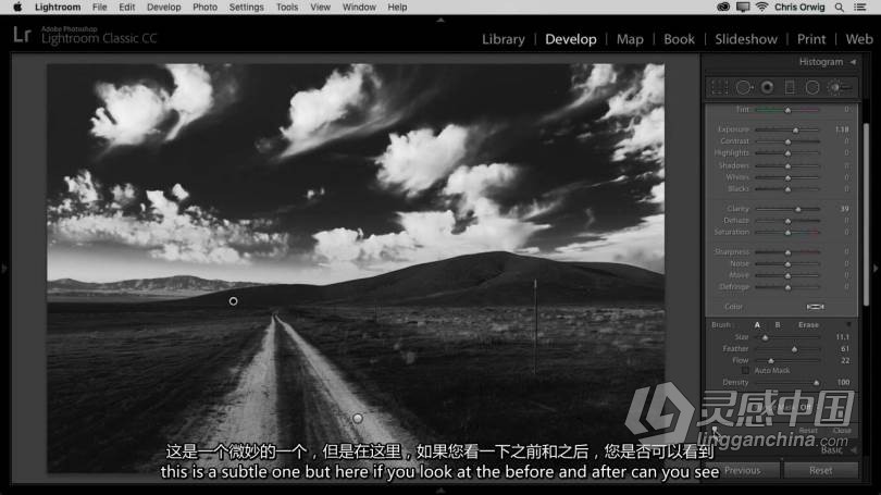 摄影师(Chris Orwig)黑白摄影Lightroom后期大师班-中英字幕  灵感中国网 www.lingganchina.com