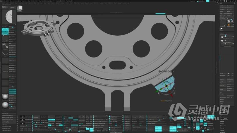 ZBrush教程 ZBrush制作UH-60通用直升机螺旋桨硬表面建模视频教程  灵感中国网 www.lingganchina.com