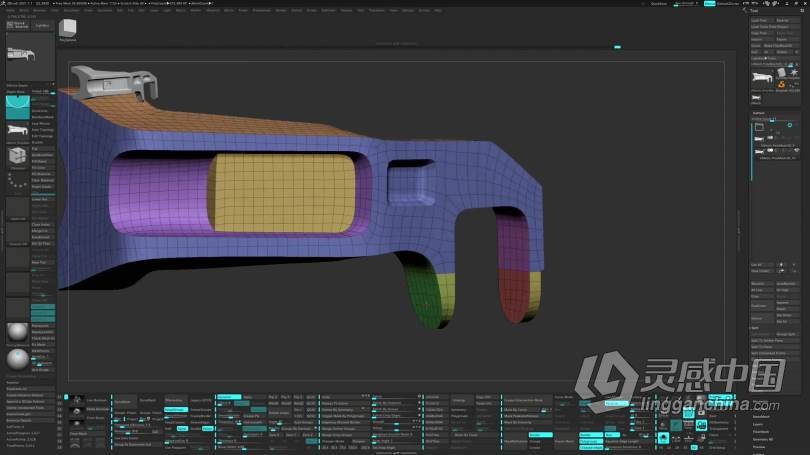 ZBrush教程 ZBrush制作UH-60通用直升机螺旋桨硬表面建模视频教程  灵感中国网 www.lingganchina.com