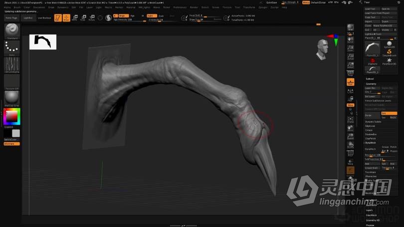 ZBrush教程 Zbrush 2021数字雕刻全面核心技术大师班视频教程  灵感中国网 www.lingganchina.com