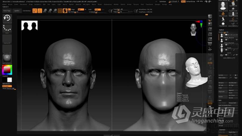 ZBrush教程 Zbrush 2021数字雕刻全面核心技术大师班视频教程  灵感中国网 www.lingganchina.com