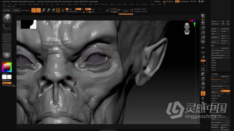 ZBrush教程 Zbrush 2021数字雕刻全面核心技术大师班视频教程  灵感中国网 www.lingganchina.com