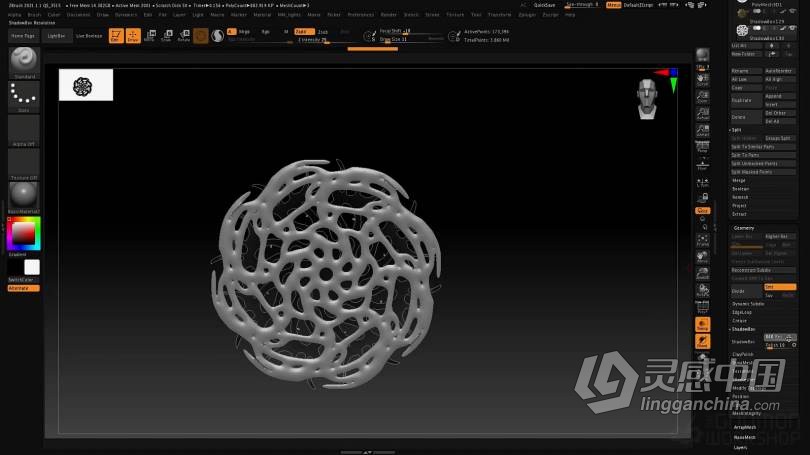 ZBrush教程 Zbrush 2021数字雕刻全面核心技术大师班视频教程  灵感中国网 www.lingganchina.com