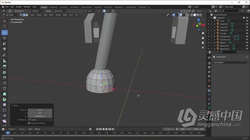 Blender教程 Blender概念机器人完整制作工作流程视频教程  灵感中国网 www.lingganchina.com