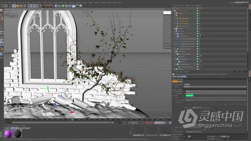 C4D教程 C4D中X-Particles粒子特效6个场景大师级实例制作视频教程  灵感中国网 www.lingganchina.com