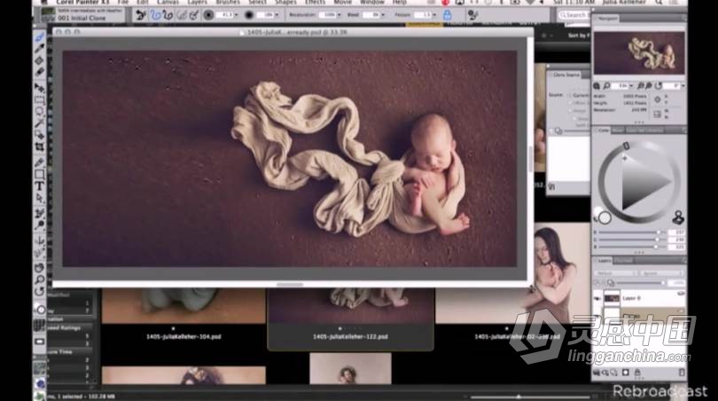 摄影教程 Julia Kelleher创意新生儿摄影布光摆姿三天培训教程 The Creative Newborn Photography Studio  灵感中国网 www.lingganchina.com