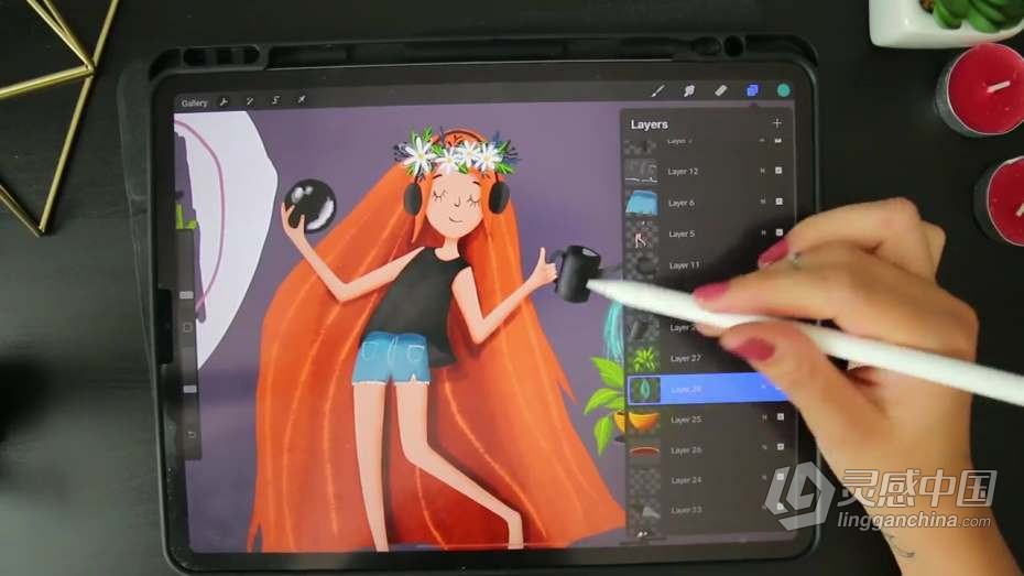 绘画教程 Procreate中寻找插画风格过程数字绘画教程  灵感中国网 www.lingganchina.com