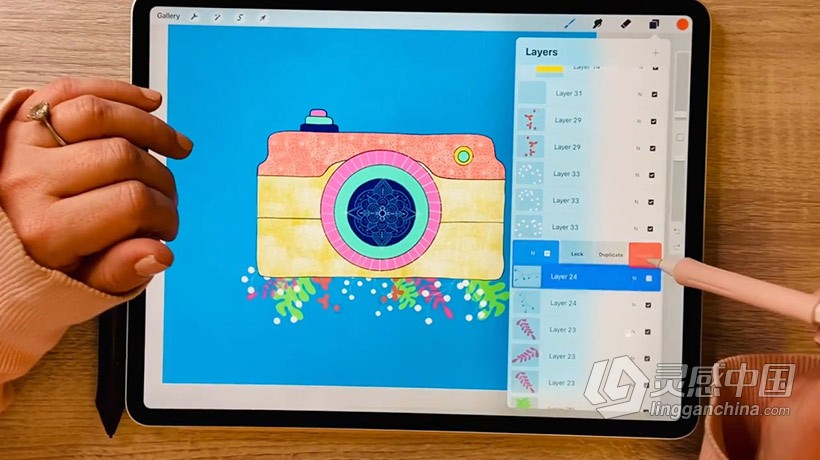 绘画教程 Procreate再IPAD上制作插图动画教程  灵感中国网 www.lingganchina.com