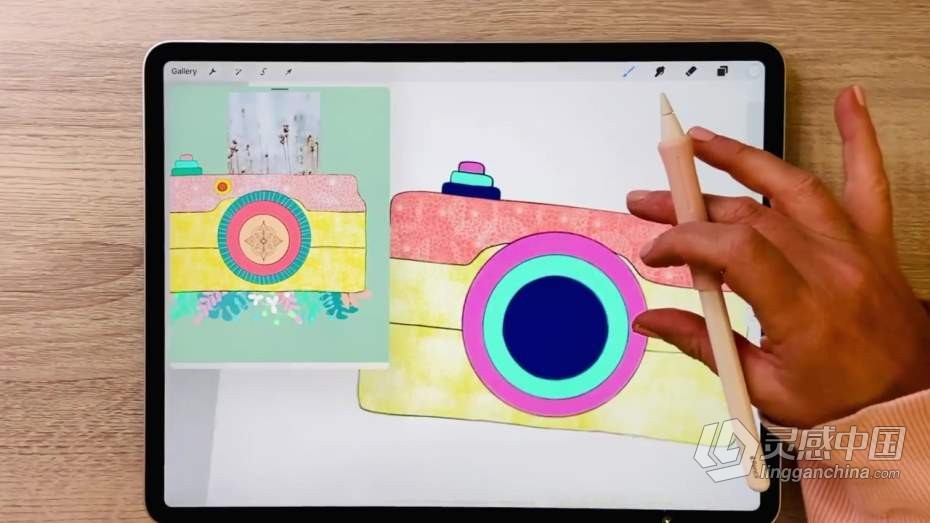 绘画教程 Procreate再IPAD上制作插图动画教程  灵感中国网 www.lingganchina.com