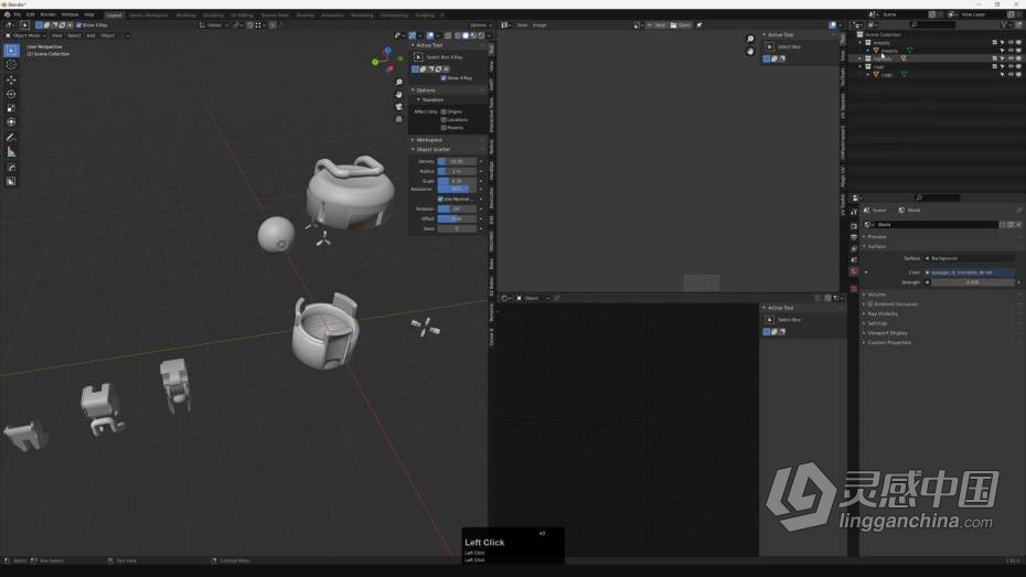 Blender教程 Blender科幻游戏机器人完整制作工作流程教程  灵感中国网 www.lingganchina.com