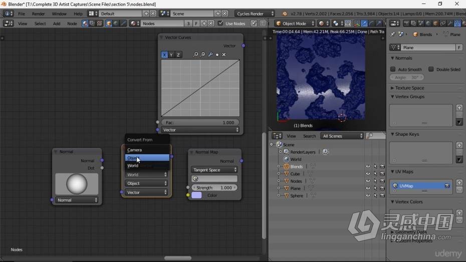 Blender教程 Blender 3D艺术场景实例制作全流程教程  灵感中国网 www.lingganchina.com