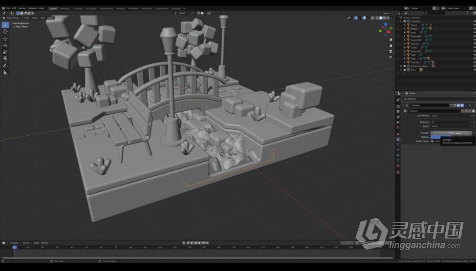 Blender教程 Blender 3D卡通渲染风格建模技术实例训练教程  灵感中国网 www.lingganchina.com