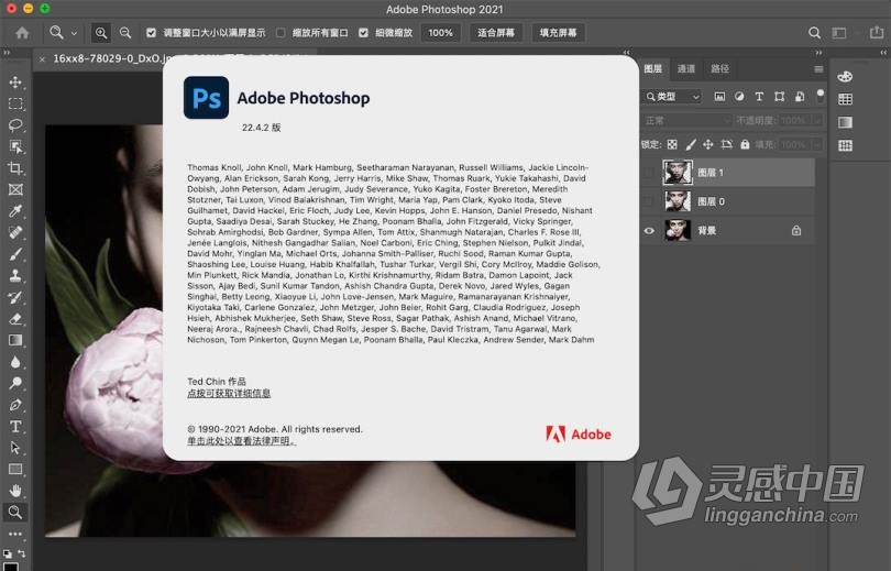 Adobe Photoshop 2021 v22.4.2 mac 中文注册版+神经网络滤镜  灵感中国网 www.lingganchina.com