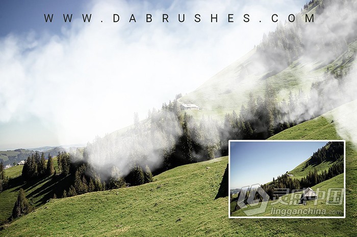 PS笔刷 30个逼真的烟雾烟熏镜头PS笔刷包 30 Smoke Brushes for Photoshop  灵感中国网 www.lingganchina.com