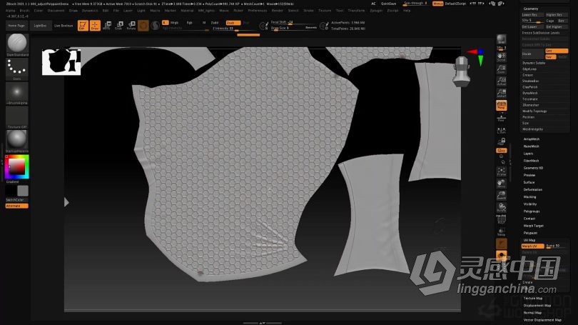 Zbrush教程 Zbrush 2021数字雕刻全面核心技术大师班视频教程  灵感中国网 www.lingganchina.com