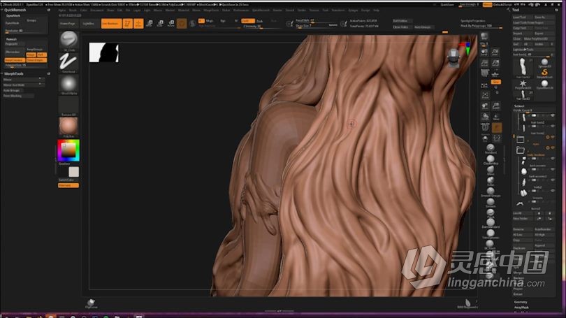 Zbrush教程 Zbrush从概念草图到3D打印雕塑工作流程视频教程  灵感中国网 www.lingganchina.com