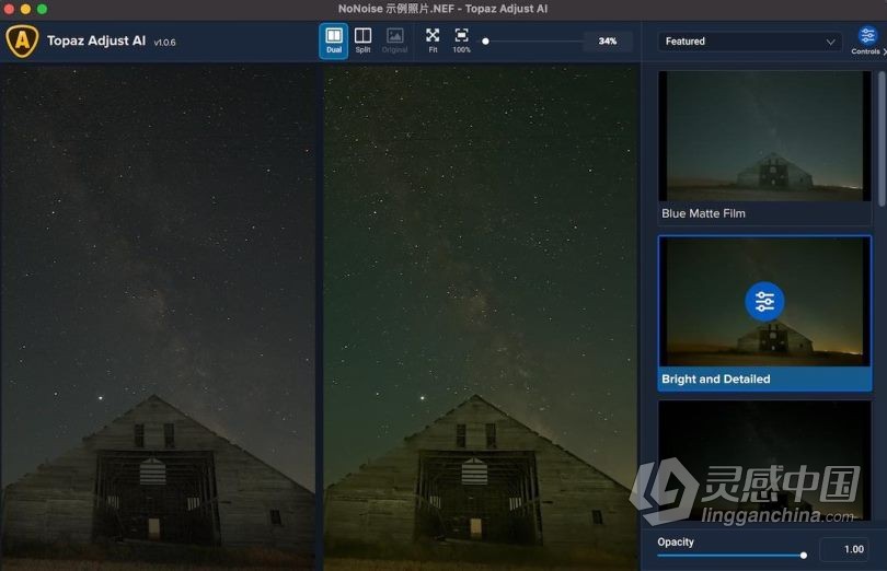 人工智能HDR渲染滤镜插件 Topaz Adjust AI for mac V1.0.6 支持PS 2021  灵感中国网 www.lingganchina.com