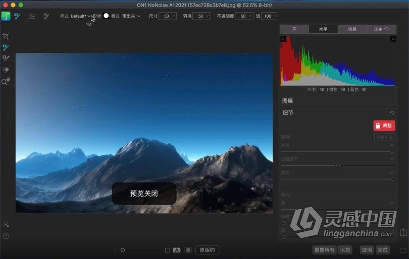 智能AI摄影降噪插件 ON1 NoNoise AI 2021 for mac V16.0.0.10747中文版  灵感中国网 www.lingganchina.com