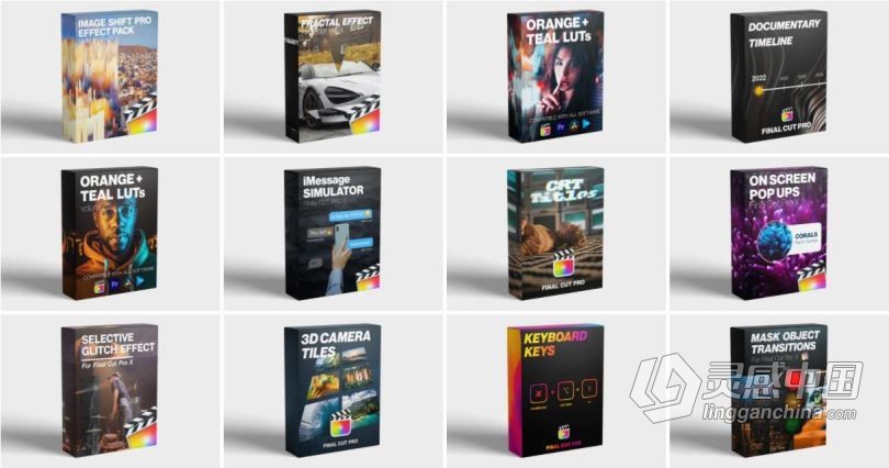 FCPX插件-终极插件转场效果标题LUTs大合集 The Ultimate Bundle for Final Cut Pro  灵感中国网 www.lingganchina.com