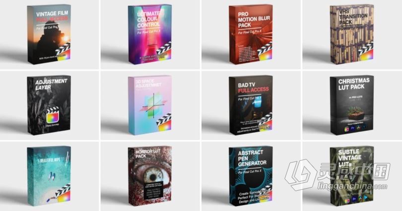 FCPX插件-终极插件转场效果标题LUTs大合集 The Ultimate Bundle for Final Cut Pro  灵感中国网 www.lingganchina.com