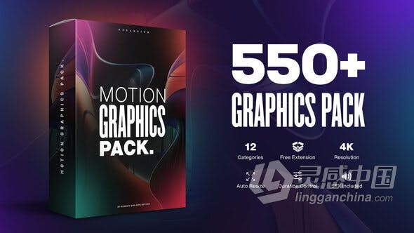 AE脚本 550+动态图形社交媒体广告视频封面Motion Graphics Pack  灵感中国网 www.lingganchina.com