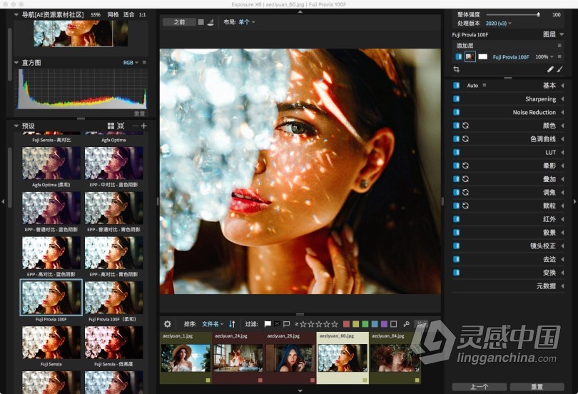 PS/LR顶级胶片滤镜插件Exposure X6 for MAC中文版 Alien Skin Exposure X6 v6.0.8.237 MAC汉化版下载 支  灵感中国网 www.lingganchina.com