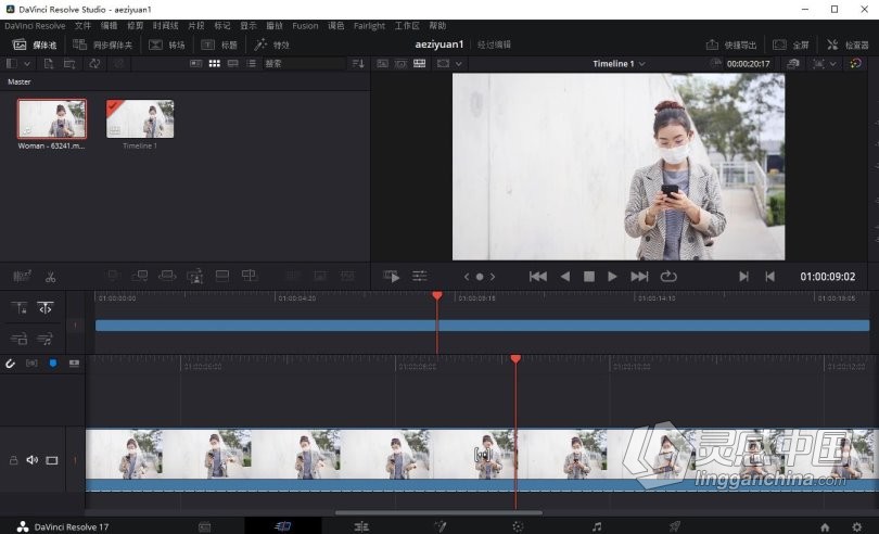 DaVinci Resolve 达芬奇17调色软件 DaVinci Resolve Studio 17.2.2 WIN中文版  灵感中国网 www.lingganchina.com