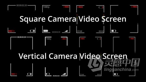 达芬奇模板 摄像机视频录制屏幕HUD图形界面动画效果 DaVinci Resolve模板 工程 文件  灵感中国网 www.lingganchina.com