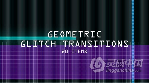 视频素材 Glitch Transitions 20组故障动态图形视频转场效果过渡视频素材下载  灵感中国网 www.lingganchina.com